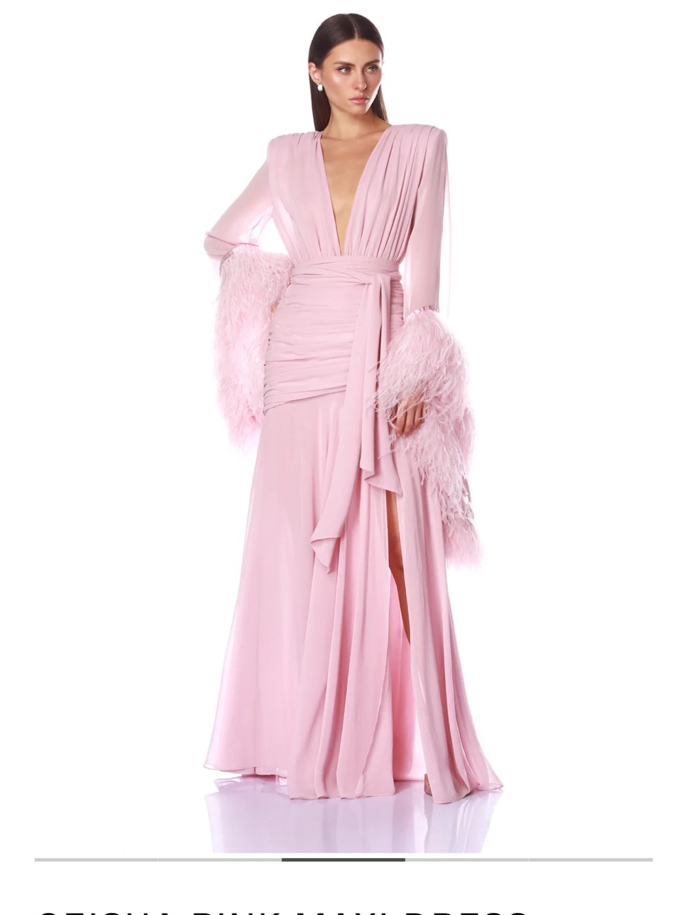 Geisha maxi dress  in pink by Bronx and Banco